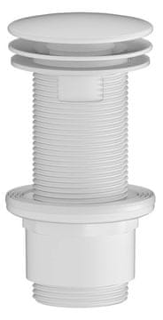 SAPHO Velika neuzavíratelná umivalniška izpust 5/4”, ABS plastika, bela mat, 10-80mm