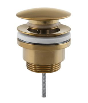 SAPHO Elegantna Umyvadlová Odtok Click-Clack 5/4'', Mat Zlato, 10–50 mm