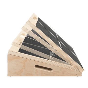 Trizand TRIZAND nastavljiva raztezna deska za meča 15–35°, lesena slant board platforma proti zdrsu, do 150 kg.