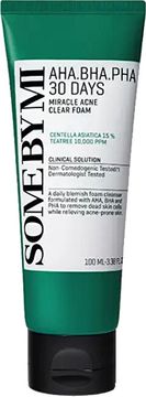 Some by mi AHA BHA PHA 30 dni čistilna pena (Miracle Acne Clear Foam) 100 ml