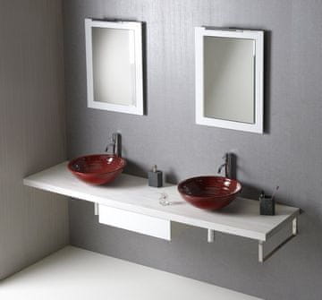 SAPHO AVICE Stenska Deska za Umyvadlo 250x50cm, Dub Starobílý, SAPHO