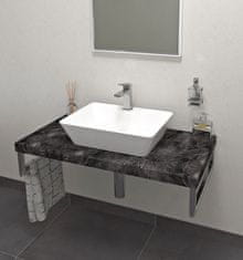 SAPHO Stenska deska za umivalnik AVICE 90x50 cm, sivkasti kamen