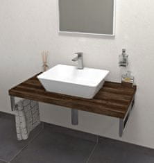 SAPHO SAPHO AVICE Stenska Deska pod Umyvadlo 100x50cm, Dub Temni, Visokotlačni Laminat