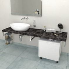 SAPHO Stenska kopalniška deska AVICE 160x50cm črni štípaný kamen