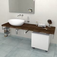 SAPHO Sapho Temno Orehovo Ploščo Pod Umyvadlo 130x50 cm, Debelina 5 cm