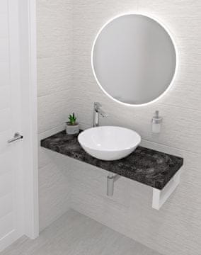 SAPHO AVICE Elegantna Deska za Umivalnik 230x36cm, Štípaný Kámen, Premium Design