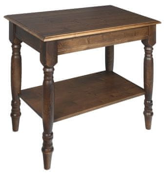 SAPHO CIMBURA Samostoječa Umivalniška Miza 80x50x75 cm, Smrekov Les, Rustikalno Bele Barve