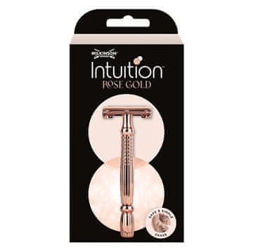 Wilkinson Sword Ženski kovinski brivnik Intuition Double Edge Rose Gold (brivnik) + 10 britvic