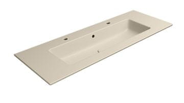 Gsi Keramično dvojumivalo PURA Slim 122x46cm v mat creta odtenku