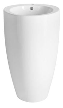 AQUALINE Samostoječe keramično umivalnik 50x84cm, bela eleganca za sodobno kopalnico