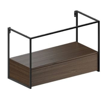 Gsi PURA Podstavna Konstrukcija za Umivalnik 102.6x46 cm, Črna Mat/Oreh