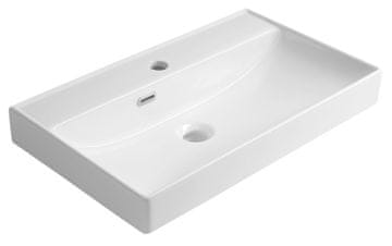 AQUALINE PARLA Eleganten Keramični Umivalnik 65x38 cm, Bela