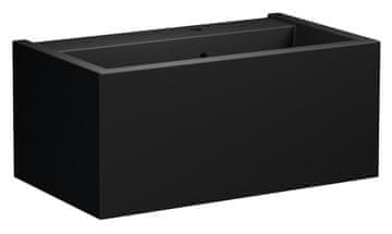 KERASAN KANAAL Elegantno Črno Mat Keramično Umyvadlo, Dimenzije 80x46,5 cm