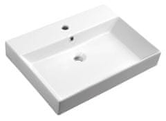 SAPHO Elegantno Keramično Umivalnik KARE 60x46 cm - Bela, Visokokakovostna Keramika