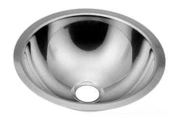 Nofer Elegantno Zápustno Umyvadlo iz Nerjavečega Jekla - 305 mm Premer, Siva Oblika