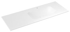 SAPHO Pravokotno umivalnik ARUBA, Rockstone, 150x51,5 cm, beli, mat, desna postavitev