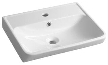 Bruckner NEON Pravokotno Keramično Umyvadlo 45x41,5 cm - Bela
