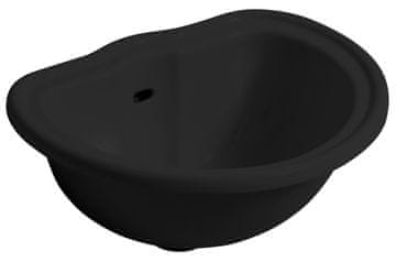 KERASAN Keramično Umyvadlo Retro Črna Mat 50x41cm - Eleganca in Udobje v Vaši Kopalnici
