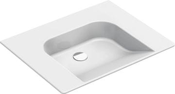 Gsi COMMUNITY Bela Keramika Umivalnik 70x55cm brez Preliva in Odprtine, ExtraGlaze Antibakterijski