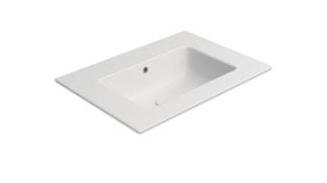 Gsi PURA Slim Keramično Umivalnik 62x46cm, Bela Mat, Brez Luknje