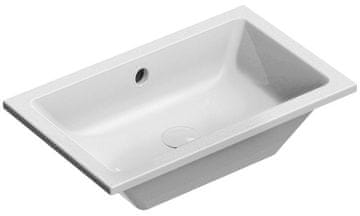 Gsi Keramično Umivalnik KUBE X 60x37cm Podpultno, Antibakterijsko ExtraGlaze, Bela
