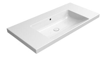 Gsi NORM Eleganten Keramični Umyvadlo 100x50 cm z ExtraGlaze, Brez Odprtine, Bela