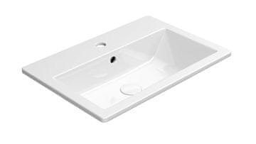 Gsi KUBE X Vgradni Keramični Umivalnik 58x40cm Bela ExtraGlaze Antibakterijski Premaz