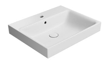 Gsi NUBES Eleganten Keramični Umivalnik 60x50 cm, Bela Mat, Sodobni Dizajn