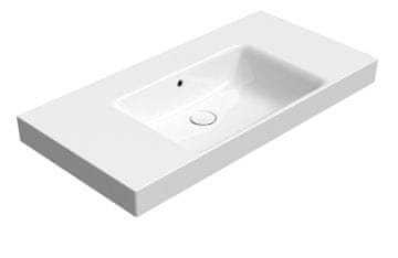Gsi Elegantno Keramično Umivalnik NUBES 100x50cm, Bela ExtraGlaze, Brez Odtoka