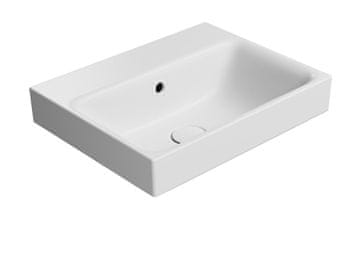 Gsi Elegantno Keramično Umyvadlo NUBES 50x40cm Mat Bela, Brez Odpora