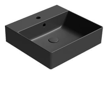 Gsi KUBE X Keramično Umyvadlo 50x47 Črna Mat, Elegantni Pravokotni Dizajn