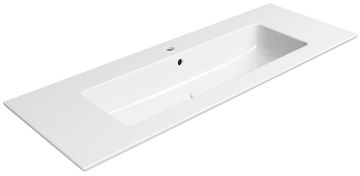 Gsi PURA Slim ExtraGlaze keramično umivalnik 122x46cm - bela eleganca