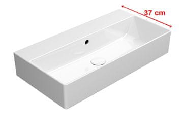 Gsi KUBE X Pravokotni Antibakterijski Umivalnik 70x37 cm, Bela ExtraGlaze