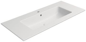 Gsi PURA Slim pravokotno keramično umivalnik 102x46 cm, mat bela