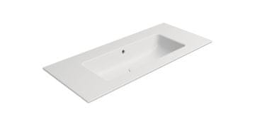 Gsi PURA Slim keramično umivalnik 102x46 cm, bel mat brez odprtine