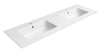 Gsi PURA Dvojumivalnik Slim 142cm ExtraGlaze, Bela Eleganca za Sodobne Kopalnice
