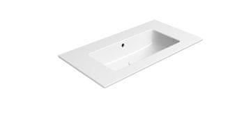 Gsi PURA Slim Elegantno Keramično Umivalnik 82x46cm brez Luknje, ExtraGlaze Bel