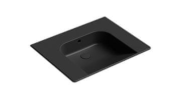 Gsi Community Antibakterijsko Keramično Umyvadlo 70x55 cm, Črna Mat, Brez Odprtine