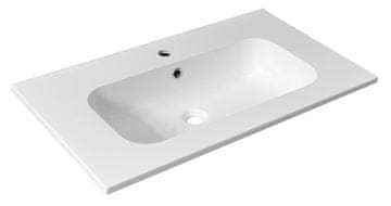 SAPHO SIDRA Umivalnik, Lit, 81x46cm, Bela, LATUS Trendi Kvadrat, Medenina, Samostoječa, SAPHO