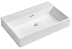 SAPHO SAPHO Umivalnik, Lit Marmor, 70x46 cm, Pravokoten, Bela