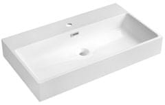 SAPHO AQUATIC Pomivalno Korito, Lit Marmor, 80x46 cm, Bela