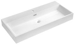 SAPHO AQUATIC Elegantni Umyvalnik iz Litéga Marmorja 100x46cm, Bela