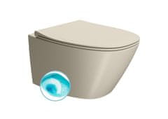 Gsi MODO Elegantna Viseča WC Školjka s Swirlflush Sistemom, 37x54cm, Dual-Mat Kreta
