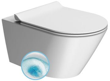 Gsi KUBE X Stenska WC Školjka GeniusFlush 36x55cm Beli Dual-Mat