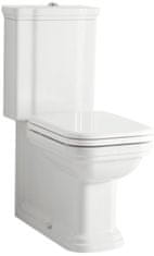 KERASAN GSI WALDORF WC Kombinirana Enota, ExtraGlaze, Retro Design, Bela-Chrom, Varčno Splakovanje