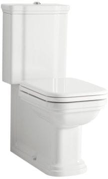 KERASAN GSI WALDORF WC Kombinirana Enota, ExtraGlaze, Retro Design, Bela-Chrom, Varčno Splakovanje
