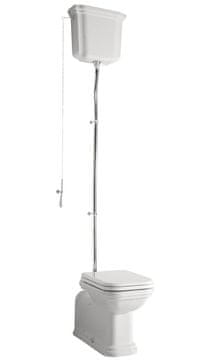 KERASAN WALDORF WC školjka s kromirano cisterno, bela, retro dizajn