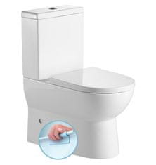 AQUALINE JALTA Kombinirana WC Školjka, Brezrobni Sistem, Spodnji/Zadnji Odpad, Bela