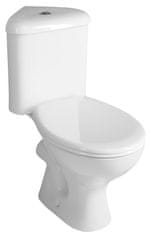 AQUALINE SAPHO CLIFTON Kotni WC set, dvojni gumb, 3/6l, Keramika, Bela