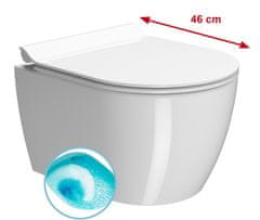 Gsi PURA Viseča WC školjka Swirlflush ExtraGlaze, 35x46 cm, Bela Keramika